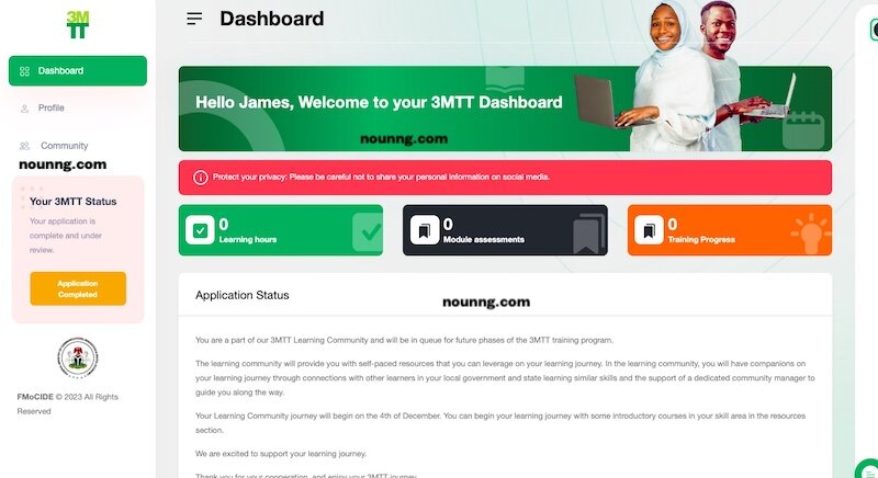 3Mtt Training Portal : Steps To Update Your Profile