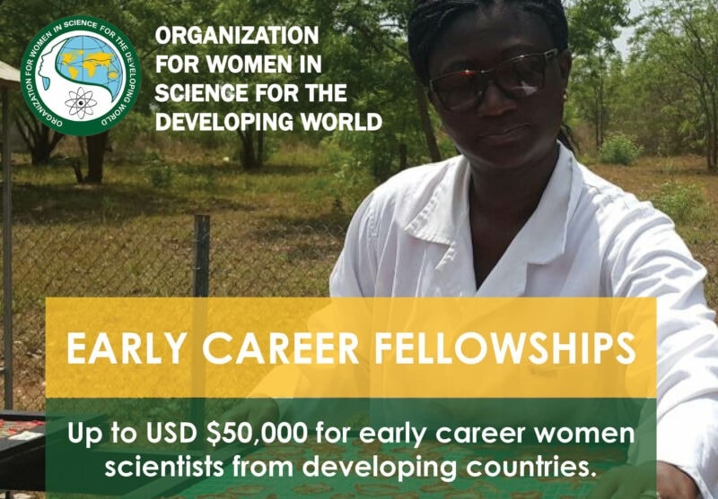 Apply For Owsd Early Career Fellowship Programme 2024 For Women Scientists (Up To $50,000)